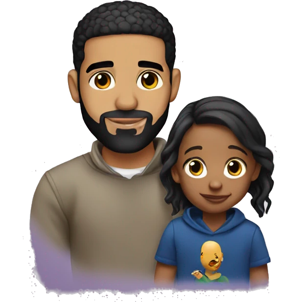 drake with a little kid emoji