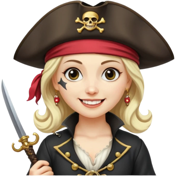Lady Pirate With Coius emoji