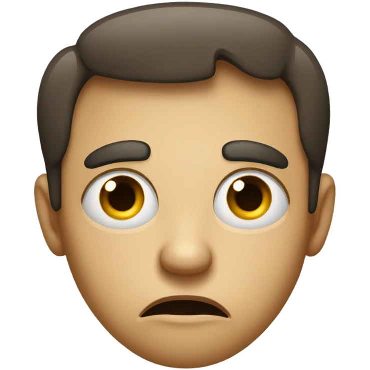 Shocked but sad but angry but sarcastic face emoji