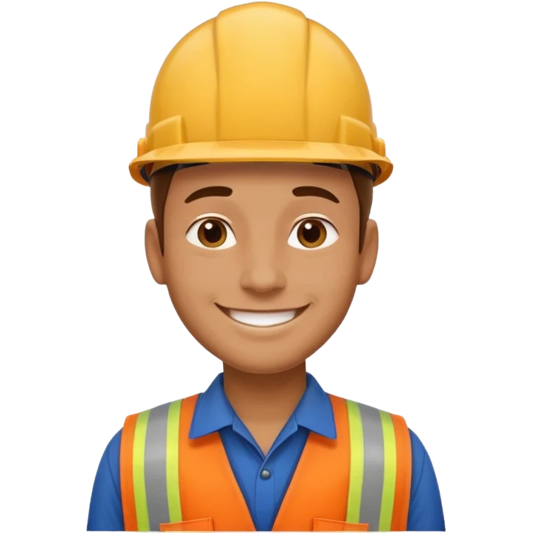 men wear worker's uniform emoji