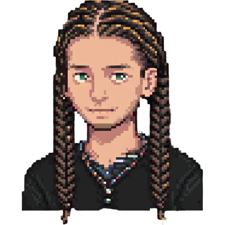 homme avec des tresses emoji