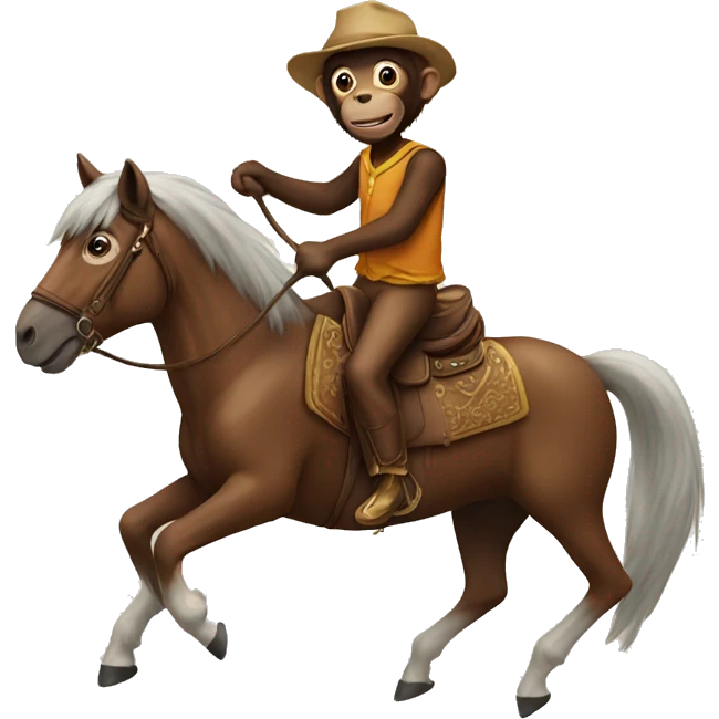 Monkey riding a horse emoji