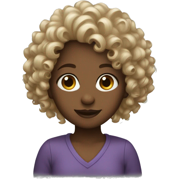 curly hair girl emoji