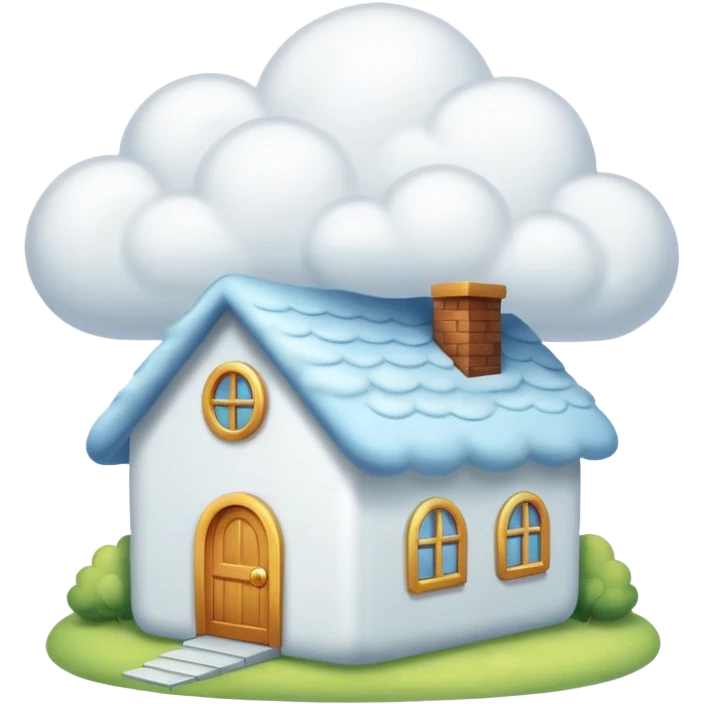 Cloud House made full of cloud  emoji