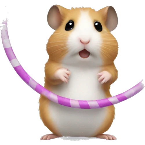 Hamster doing the hula hoop emoji