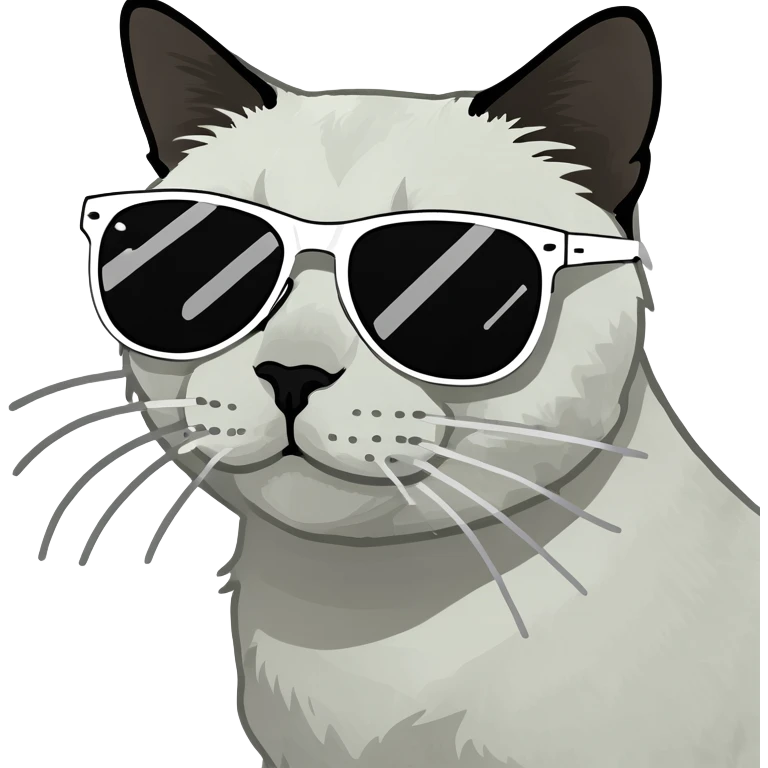 Cat with sunglasses emoji
