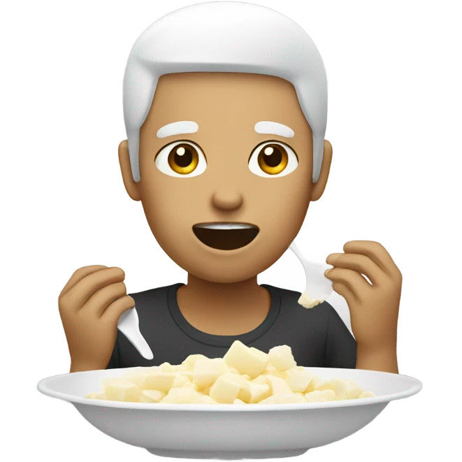 Person eating white  emoji