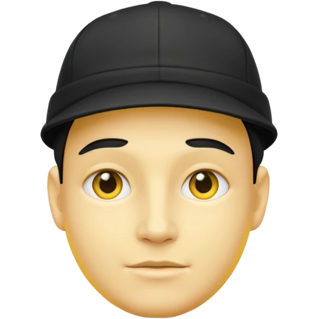 𝖸𝖾𝗅𝗅𝗈𝗐 𝖿𝖺𝖼𝖾  𝗐𝗂𝗍𝗁 𝖻𝗅𝖺𝖼𝗄 𝖼𝖺𝗉 emoji