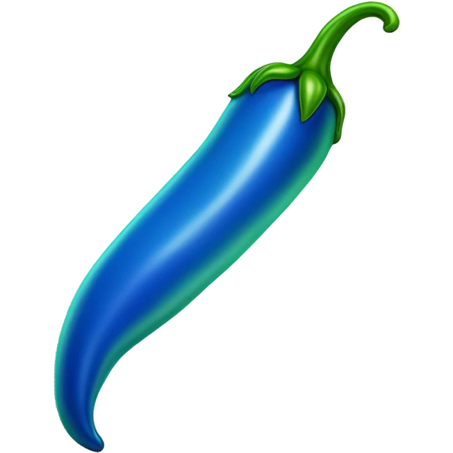 Blue chilli pepper emoji
