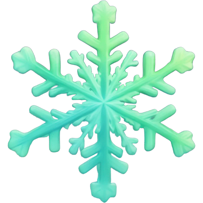 Aurora Borealis, in the shape of a snowflake  emoji