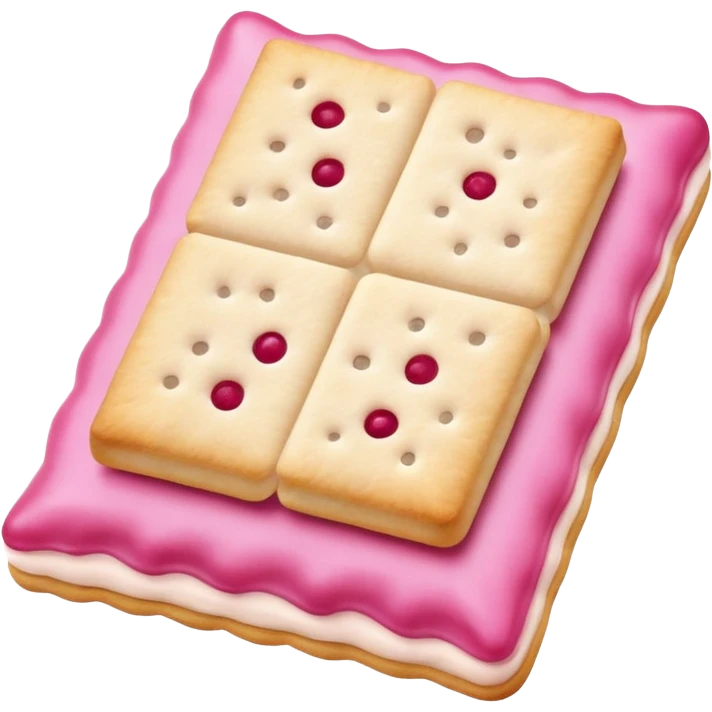 white cracker with pink filling emoji
