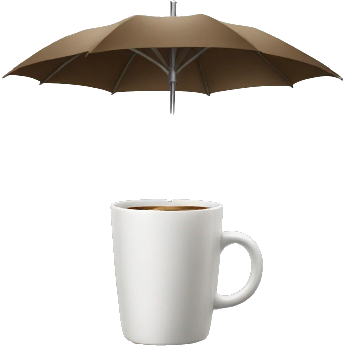 coffee on table with umbrella emoji