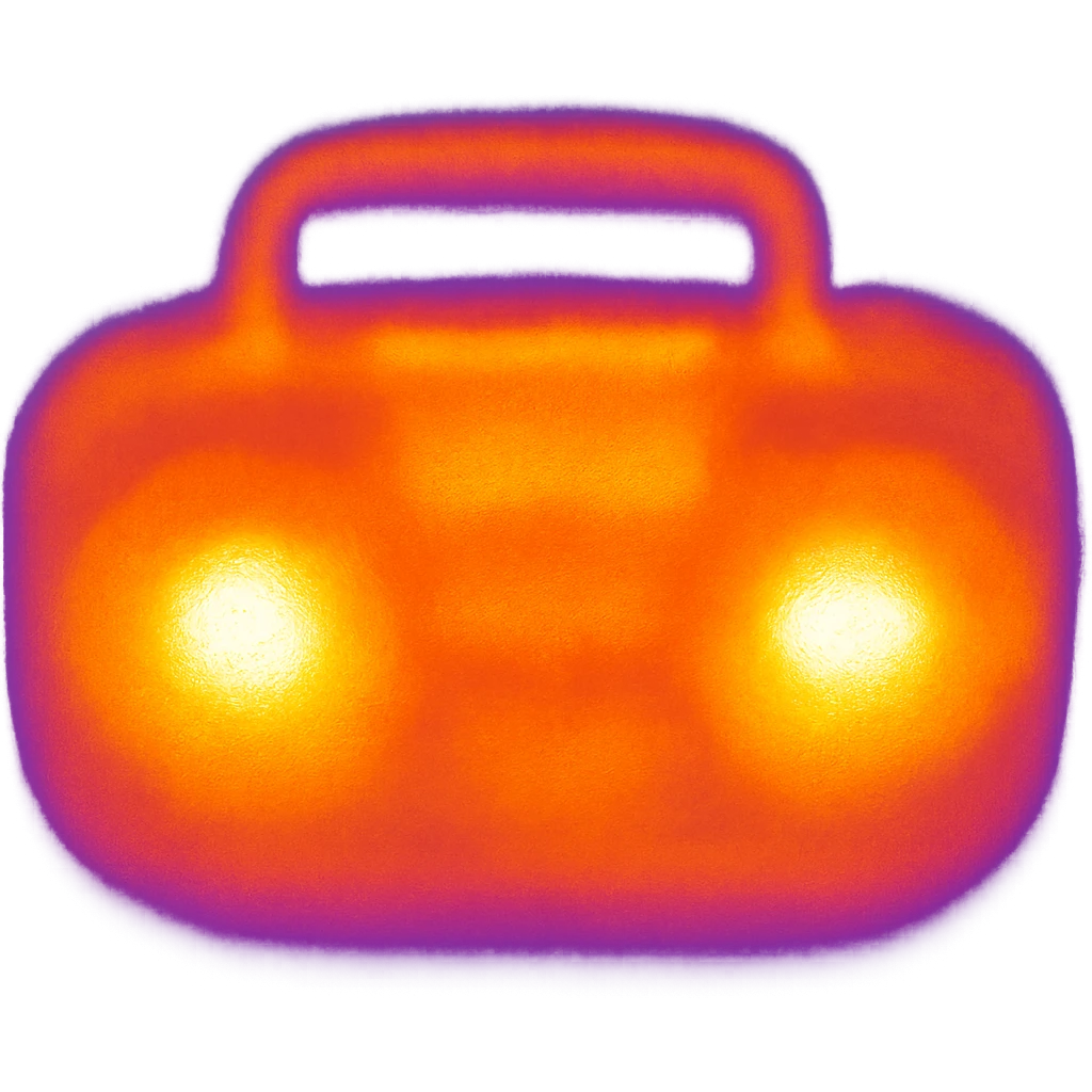 A boombox column emoji