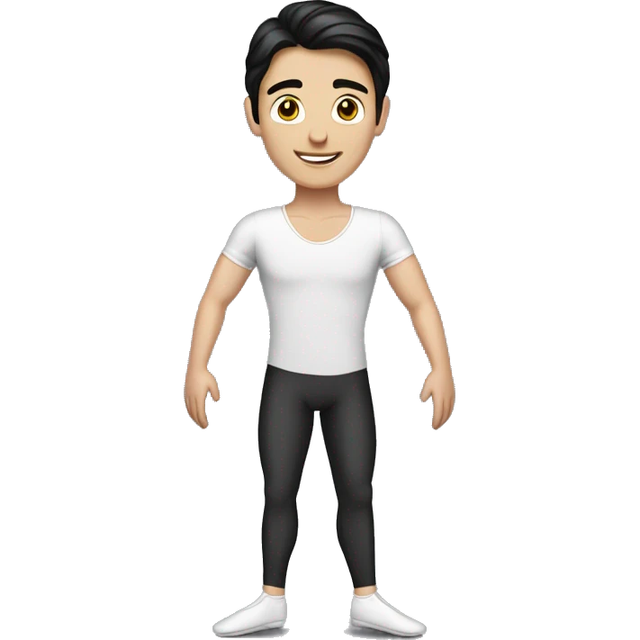 ballet dancing male caucasian dark hair emoji