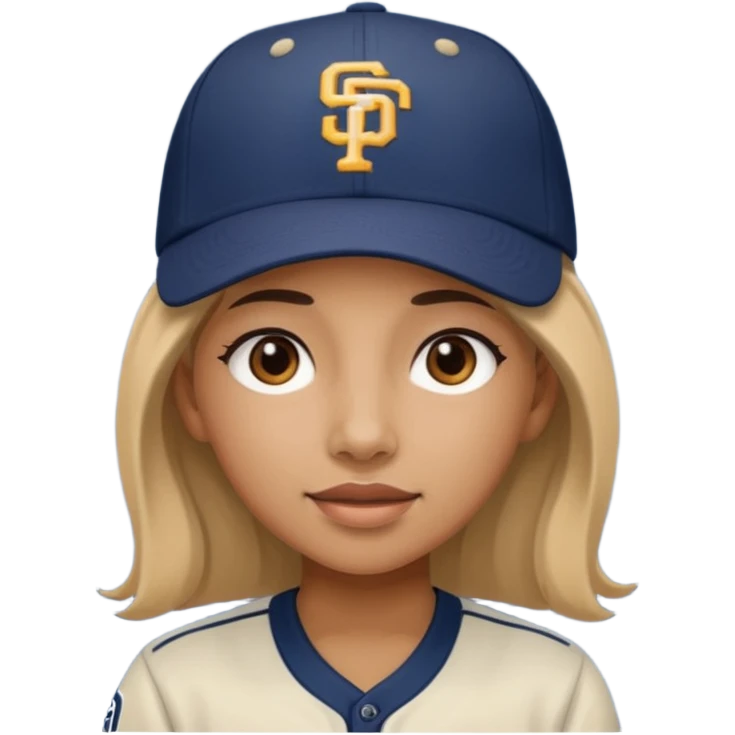 girl at san diego padres baseball game  emoji