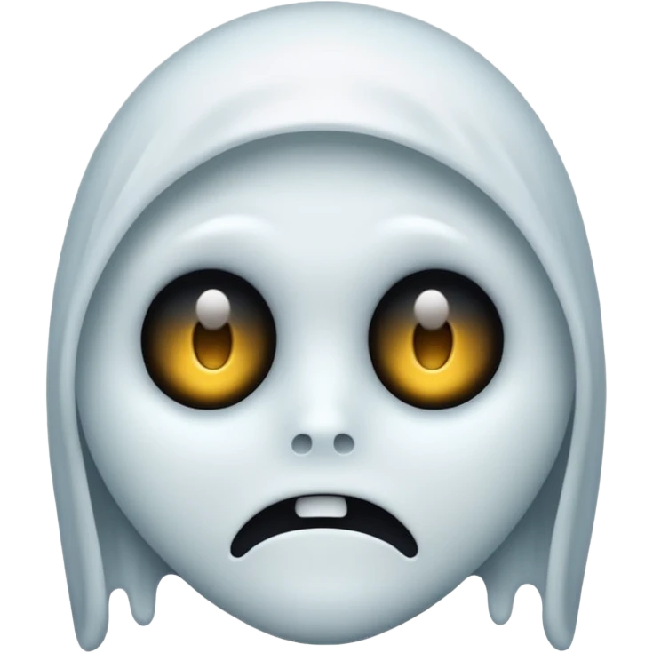 scary emoji with a ghostly face and hollow eyes emoji