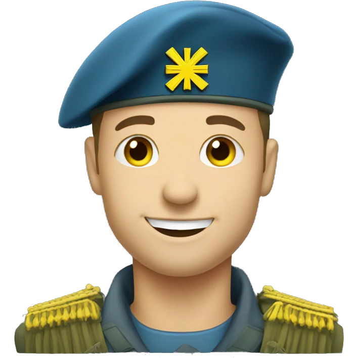 ukrainian soldiare with happy face emoji