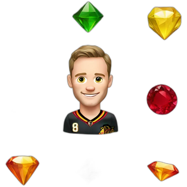 Jonathan Toews as rainbow diamond ring emoji