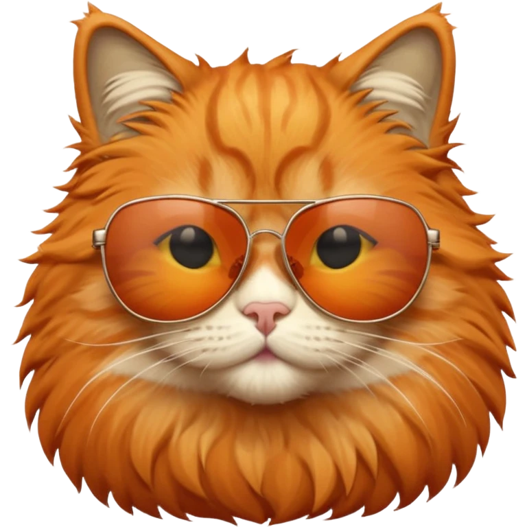 Orange cat with sunglasses  emoji
