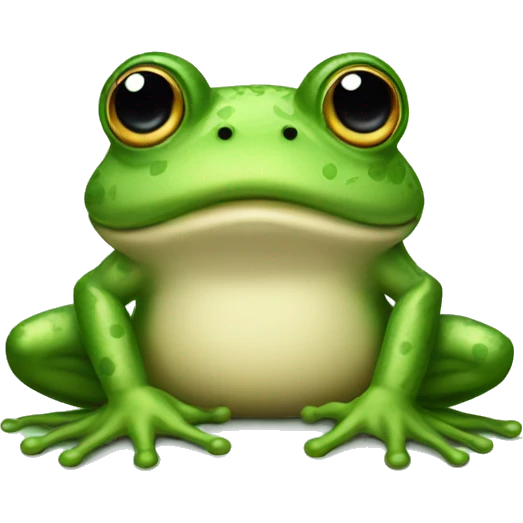 Frog with bow emoji