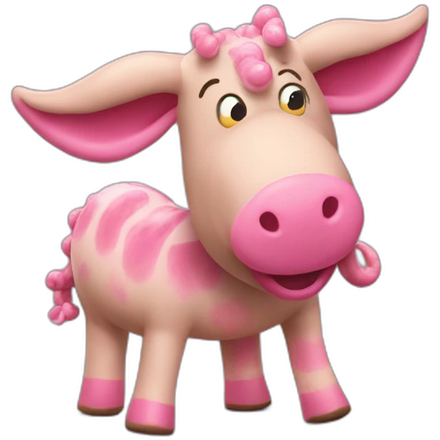 Mr Blobby eating donkey’s tail emoji