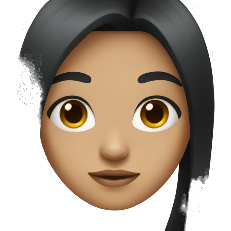 Girl with long black hair emoji