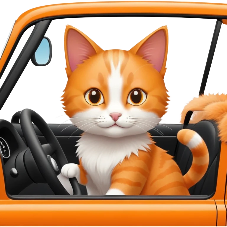 Cat riding a car  emoji