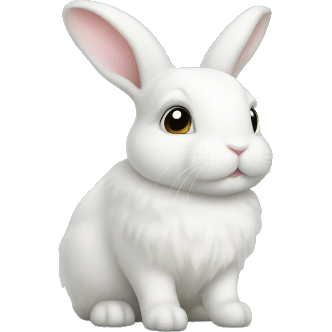 White blanc de hotot bunny emoji
