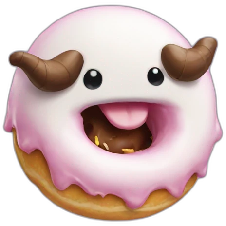 poro from lol eating donut emoji