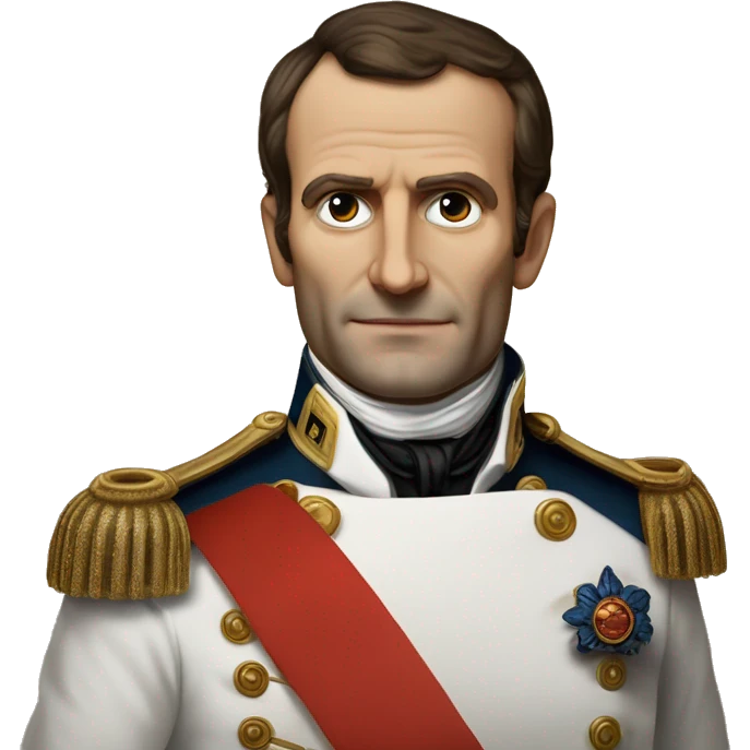Emanuel Macron serre la main a Napoléon  emoji