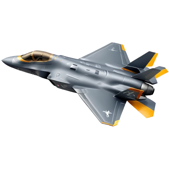 F-35 fighter jet in flight with no background. emoji