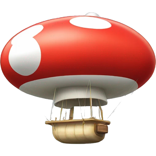 Mario-style Mushroom Blimp emoji