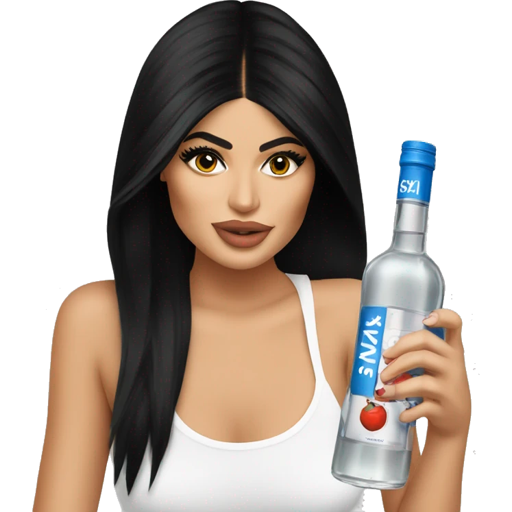 Kylie Jenner drinking vodka emoji