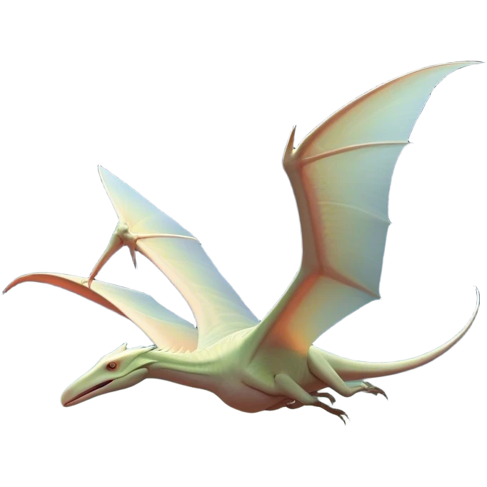 Beautiful and Majestic Pterodactyl Portrait Emoji, Head and body rendered in serene repose with a gentle, content smile, showcasing a slender, aerodynamic form with expansive wings gently folded and eyes softly closed in tranquil slumber, Simplified yet exquisitely endearing features, highly detailed, glowing with a soft, drowsy celestial light, high shine, relaxed and utterly majestic, stylized with an air of timeless aerial splendor, soft glowing outline, capturing the essence of a beautiful and majestic Pterodactyl that embodies the pure grace of prehistoric flight! emoji