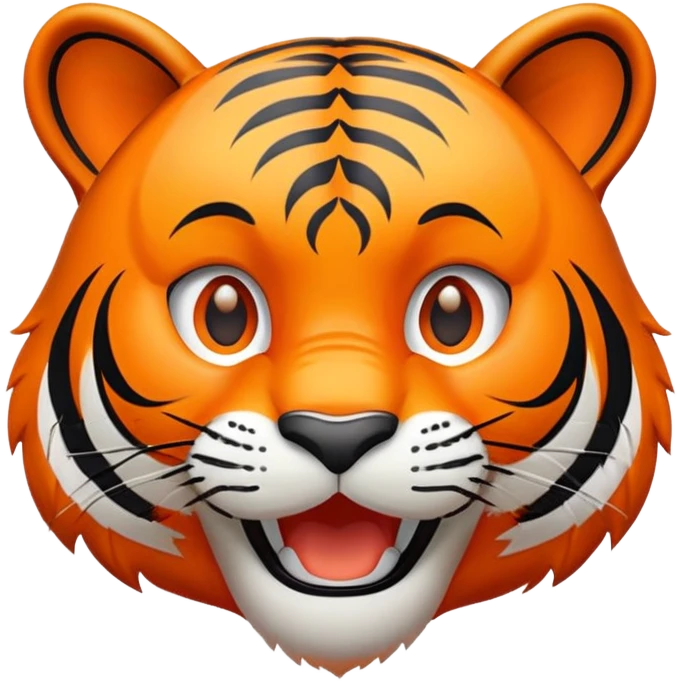 happy excited tiger face for Twitch emote emoji