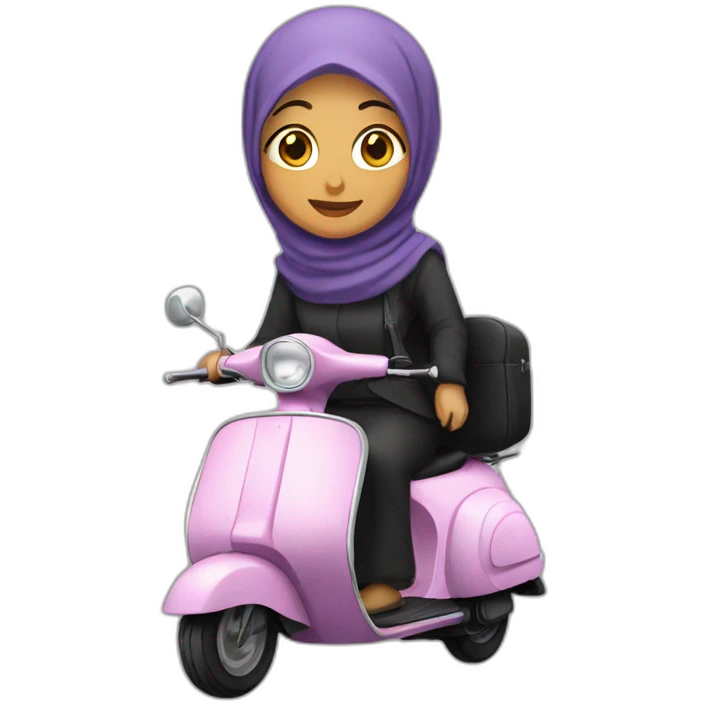 Hijab on scooter emoji