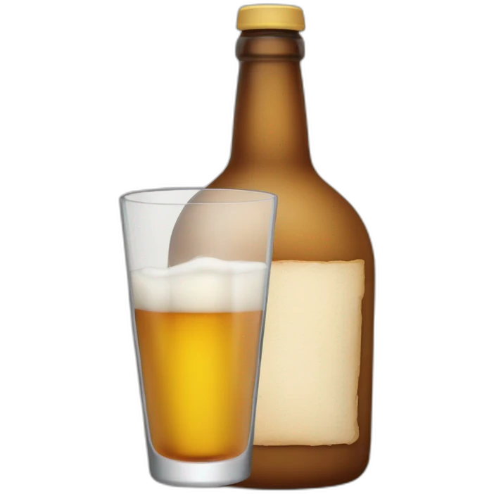 Une bouteille qui ce verse dans un verre (Alcool fort) emoji
