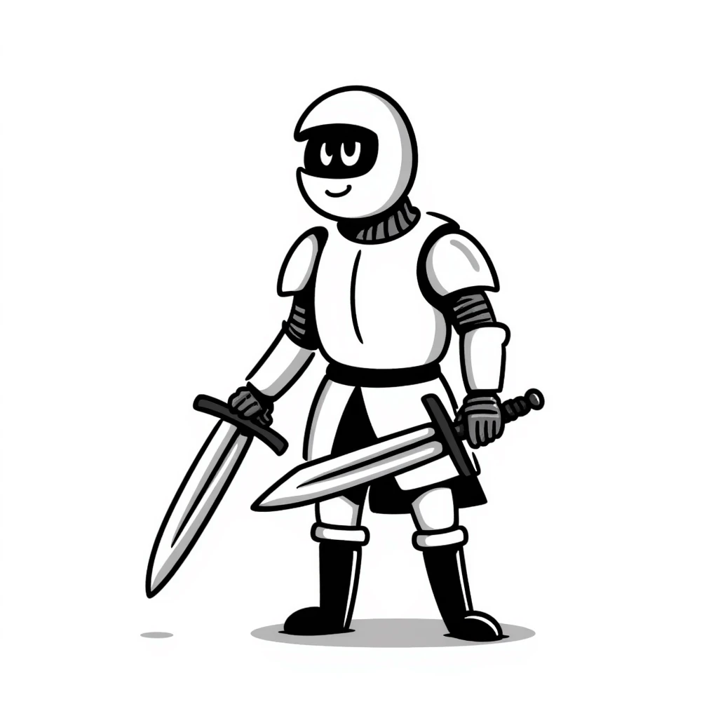 рыцарь, hand drawn doodle style emoji