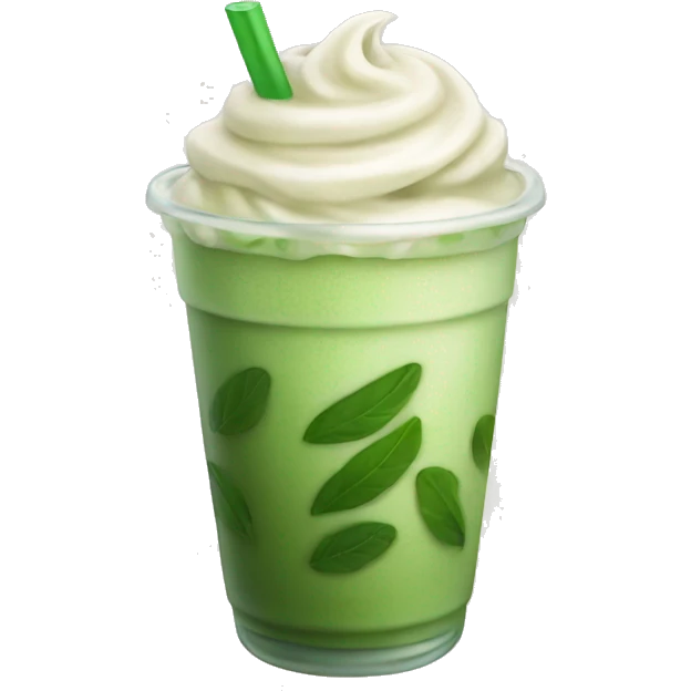 Iced matcha latte emoji