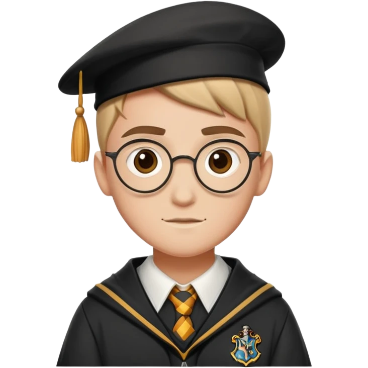 Lee Jordan in harry potter, wear hogwarts uniform emoji