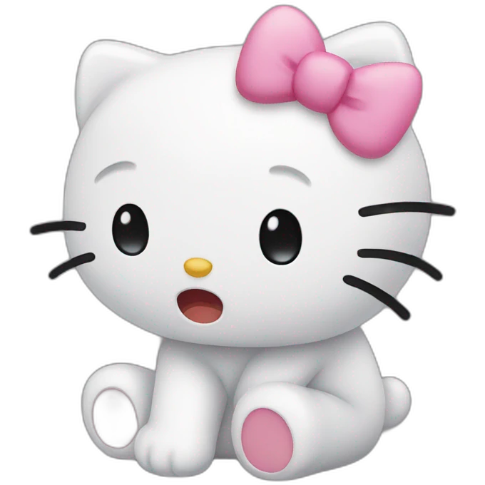 cute hello kitty crying emoji