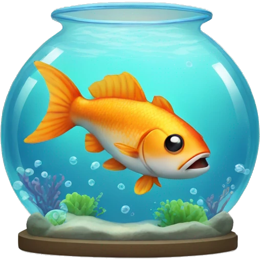 fish jumping out of acquarium emoji