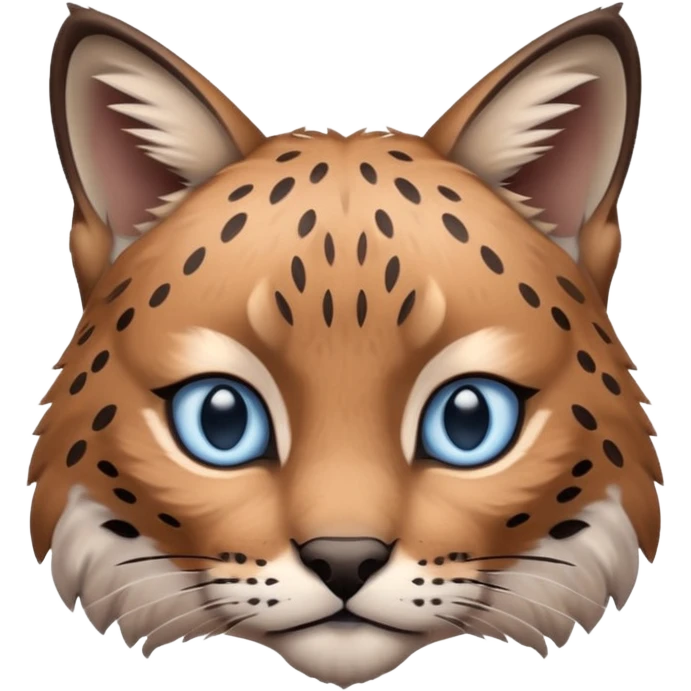 Bobcat with blue eyes emoji