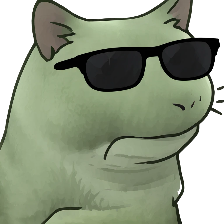 Cat with sunglasses emoji