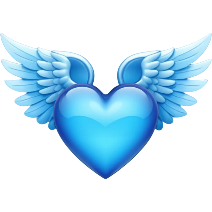 blue heart with wings emoji emoji