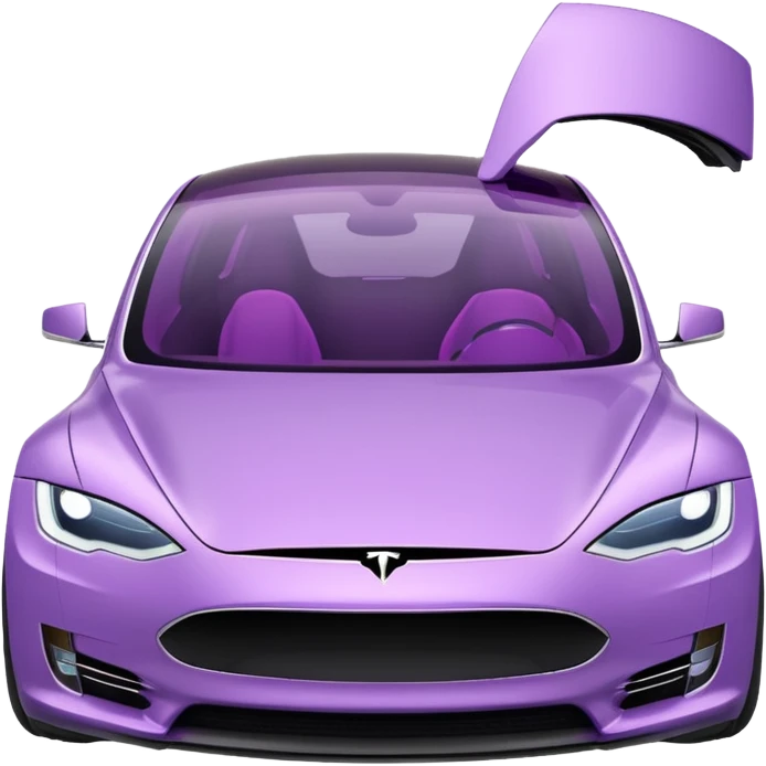 Light purple tesla side profile  emoji