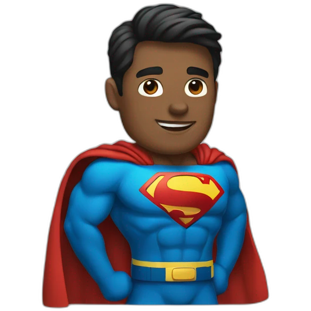 Super man qui pète emoji
