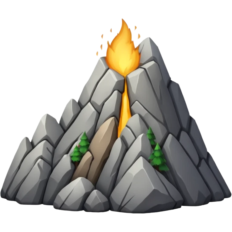 Rocky Mountain, only rock emoji