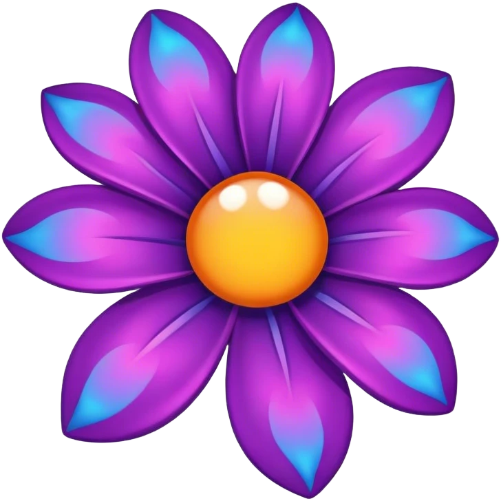 Groovy psychedelic flower emoji