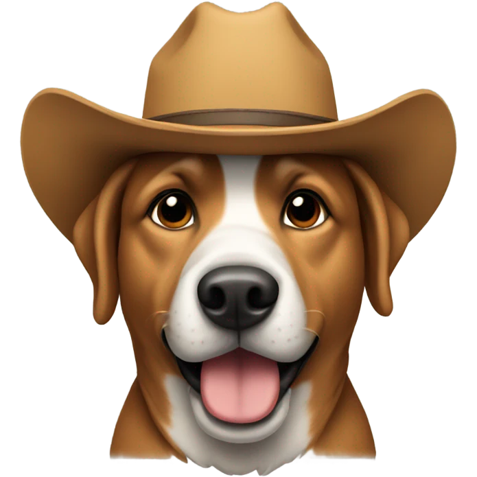 Dog with cowboy hat emoji